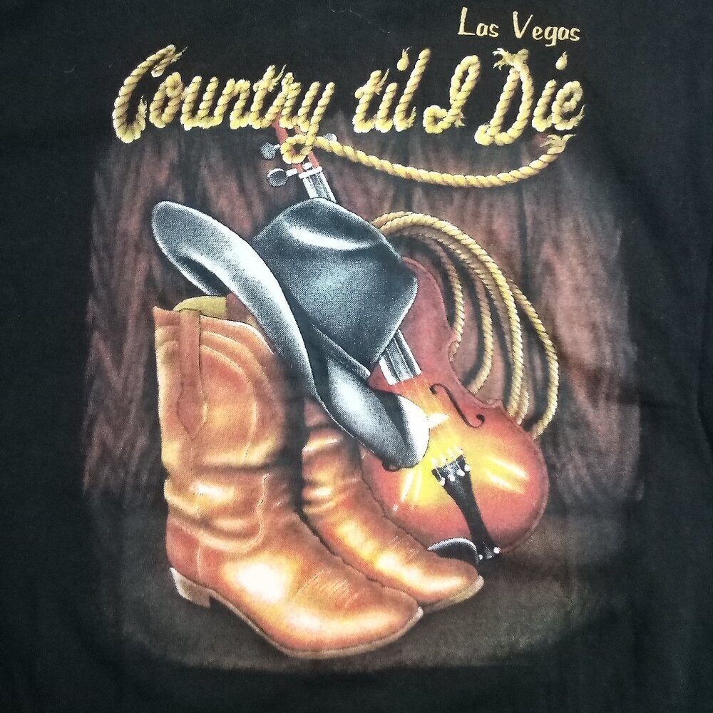 Vintage Country 'Til I Die Las Vegas Graphic T-Shirt
